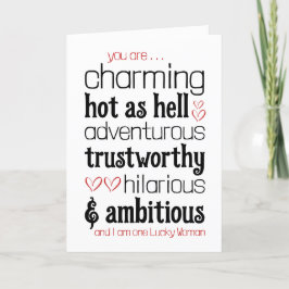 Valentinenkarte für Kokette Liebe Dankeskarte