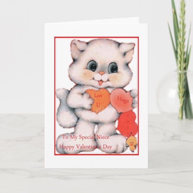 Valentinenkarte für Nichte Feiertagskarte (Vorderseite)