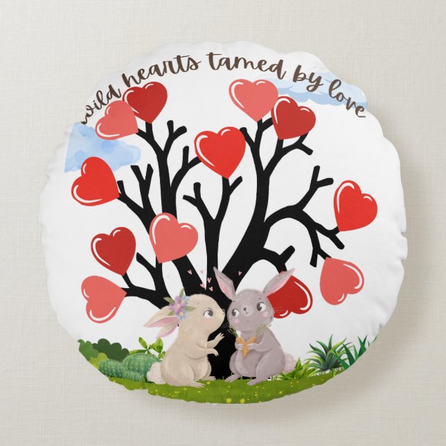 Valentinenkissen Rundes Kissen (Vorderseite)