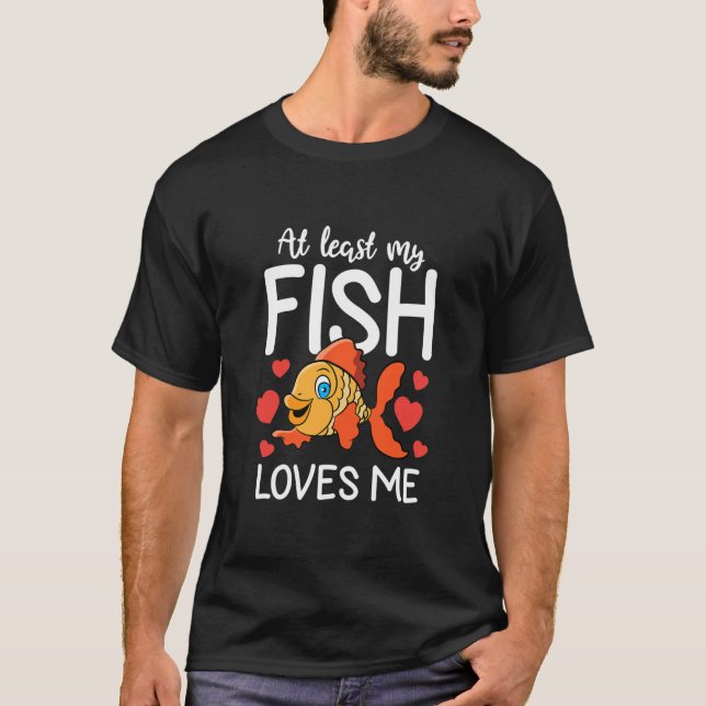 Valentinenkleidung fischen T-Shirt (Vorderseite)
