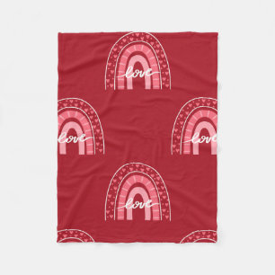 Valentiner Hintergrund mit Herz-Liebe Fleecedecke