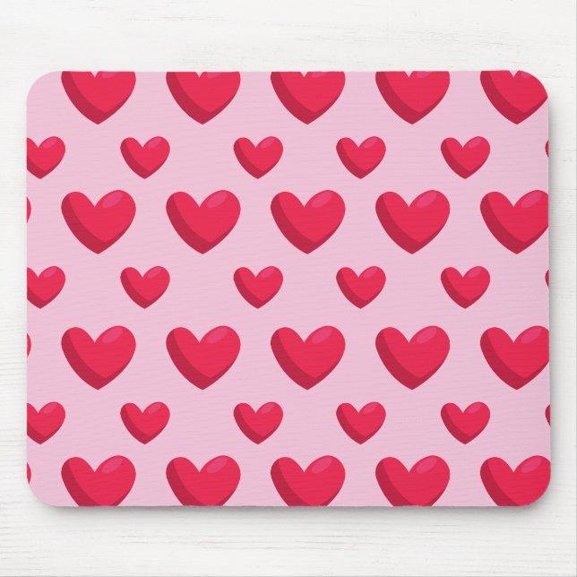 Valentiner Hintergrund mit Herz-Liebe Mousepad (Vorne)