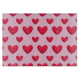 Valentiner Hintergrund mit Herz-Liebe Schneidebrett