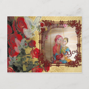 Valentiner Liebhaber Feiertagspostkarte