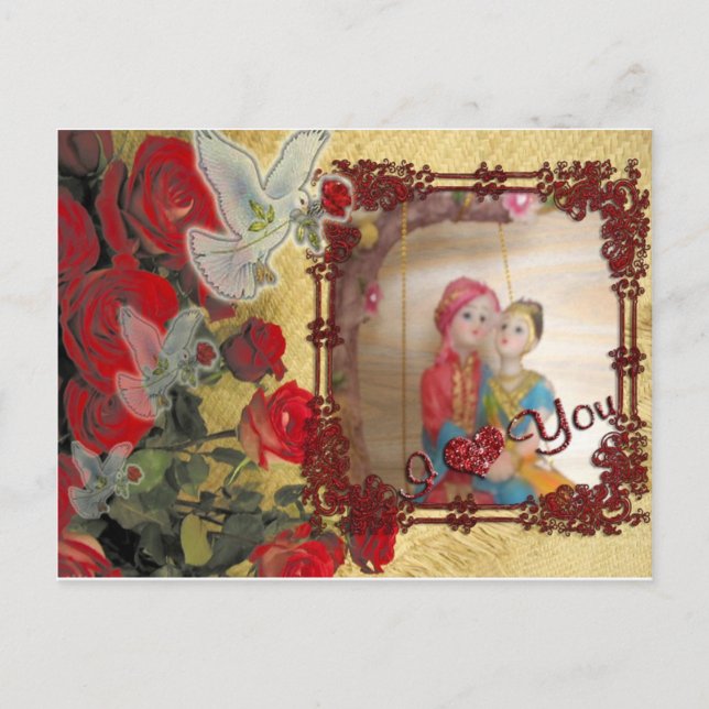 Valentiner Liebhaber Feiertagspostkarte (Vorderseite)