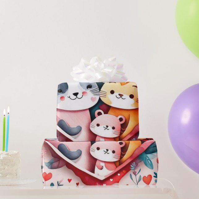 Valentiner Tagesherzen Wrapping Paper Geschenkpapier (Partygeschenke)
