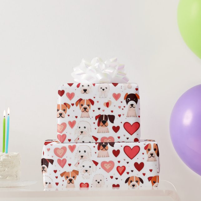 Valentiner Tagesherzen Wrapping Paper Geschenkpapier (Partygeschenke)