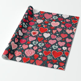 Valentiner Tagesherzen Wrapping Paper Geschenkpapier