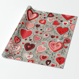 Valentiner Tagesherzen Wrapping Paper Geschenkpapier