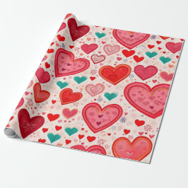 Valentiner Tagesherzen Wrapping Paper Geschenkpapier