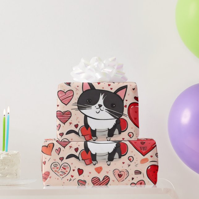 Valentiner Tagesherzen Wrapping Paper Geschenkpapier (Partygeschenke)