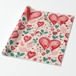 Valentiner Tagesherzen Wrapping Paper Geschenkpapier