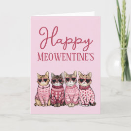 Valentinerkarte der niedlichen Katzen Feiertagskarte