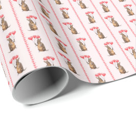 Valentine's Armadillo Wrapping Paper Geschenkpapier