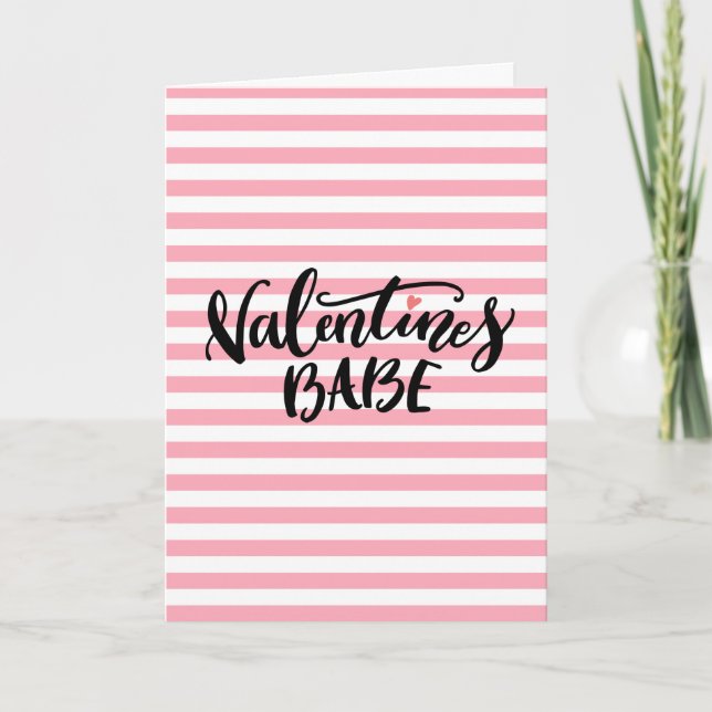 Valentine's Babe mit KJV-Schrift und -Botschaft Karte (Vorderseite)