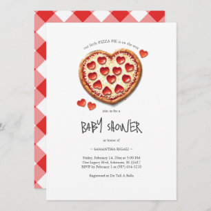 Valentines Baby Dusche Pizza Party Einladung