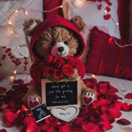 Valentines baby reveal Pregnancy Announcement Card Ankündigung