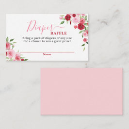 Valentines Baby Shower Diaper Raffekarte Begleitkarte