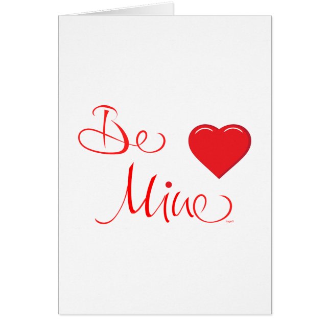 Valentines-Be-Mine-with-Red Heart (Vorne)