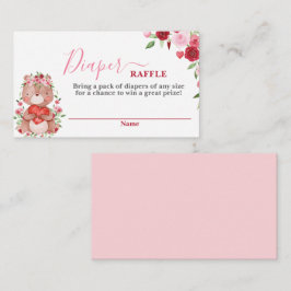 Valentines Bear Baby Shower Diaper Raffekarte Begleitkarte