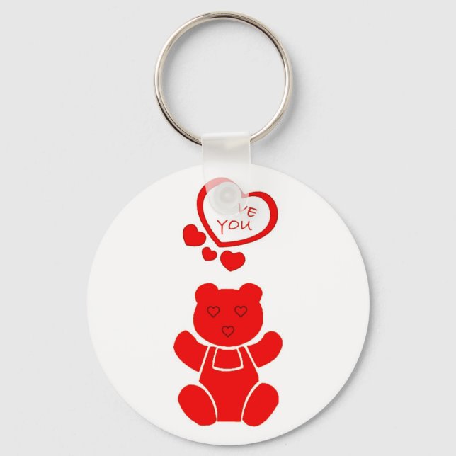 Valentines Bear Schlüsselanhänger (Vorderseite)