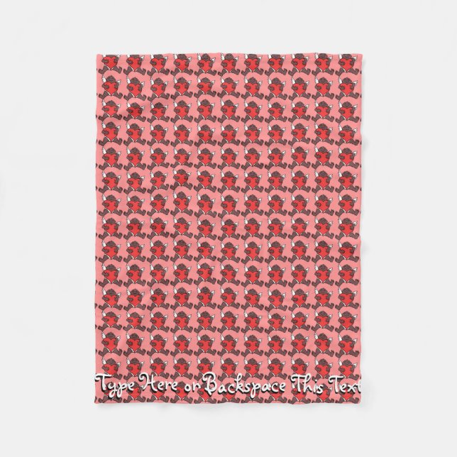 Valentines Blanket afrikanische Kupiden-Decken Fleecedecke (Vorderseite)