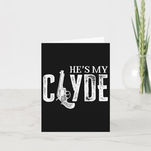 Valentines Bonnie Clyde Matching Couple Liebe Top Karte (Vorderseite)