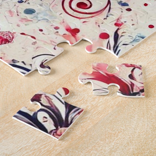 Valentines Bouquet / Rose Spritzer Art Puzzle (Seite)