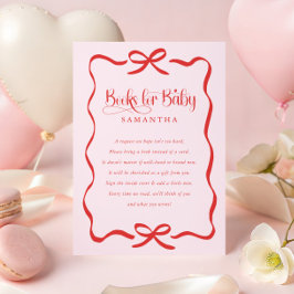 Valentines bow girl baby shower books for baby  begleitkarte