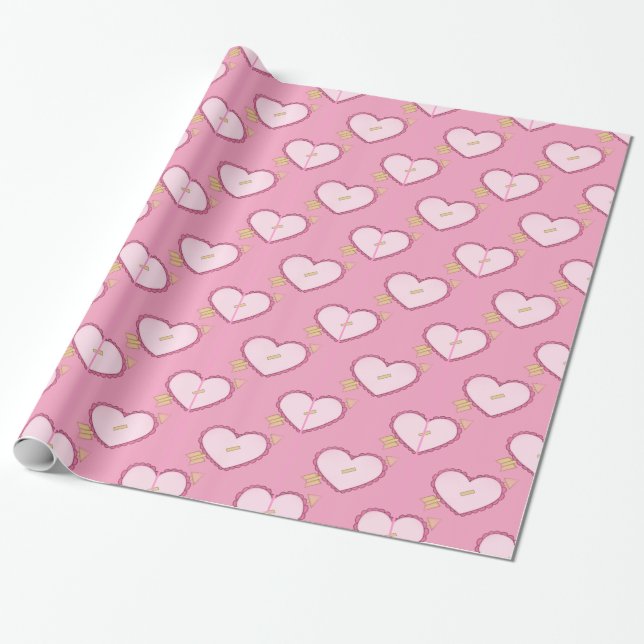 Valentines Candy Hearts Geschenkpapier (Ungerollt)