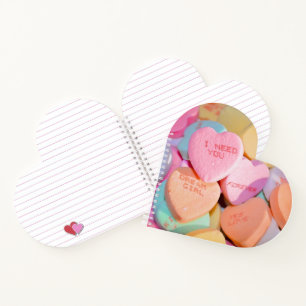VALENTINE'S CANDY HEARTS  NOTIZBUCH