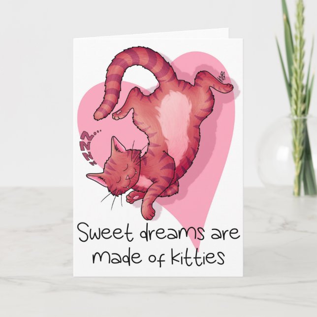Valentines Cat Card Karte (Vorderseite)