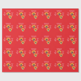 Valentine's Cat Pawprint Humor Cat Photo Geschenkpapier