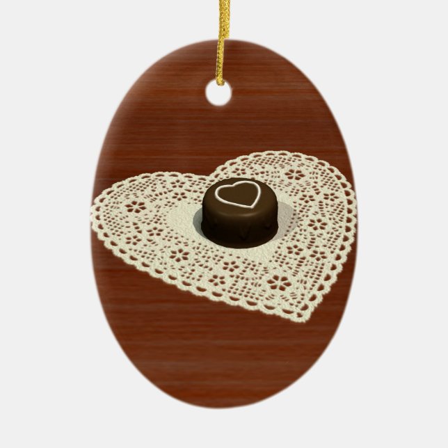 Valentines Chocolate Keramikornament (Vorne)