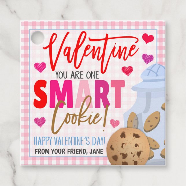 Valentines Cookie-Geschenkmarke Geschenkanhänger (Vorderseite)