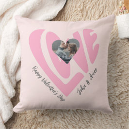 Valentines Couple Heart Custom Personalisiert Foto Kissen
