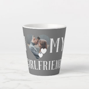 Valentines Couple Heart Custom Personalisiert Foto Milchtasse