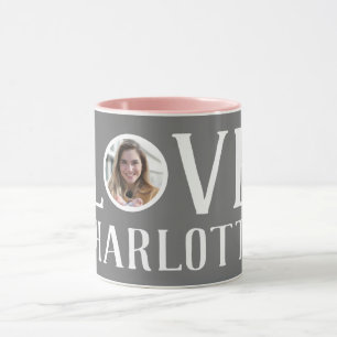 Valentines Couple Heart Custom Personalisiert Foto Tasse