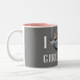 Valentines Couple Heart Custom Personalisiert Foto Zweifarbige Tasse