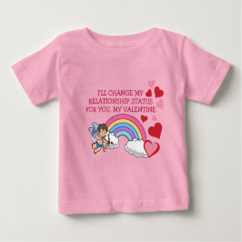 Valentines Cupid Liebe Hört Regenbogen Social Medi Baby T-shirt