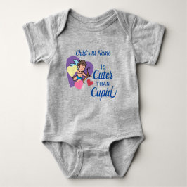 Valentines Cupid Niedlich Name Süße Liebe Herz Baby Strampler