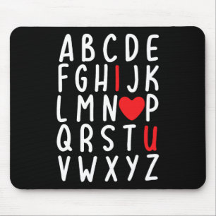 Valentine's Day Abc I Liebe You Heart Teacher Gesc Mousepad