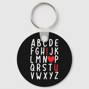 Valentine's Day Abc I Liebe You Heart Teacher Gesc Schlüsselanhänger