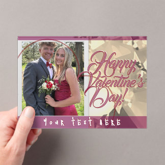 Valentine's Day Acrylic Invitations Acryleinladungen