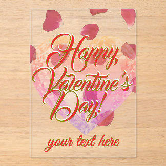 Valentine's Day Acrylic Invitations Acryleinladungen