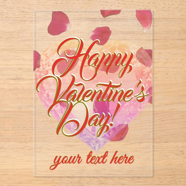 Valentine's Day  Acrylic Invitations Acryleinladungen (Vorderseite)