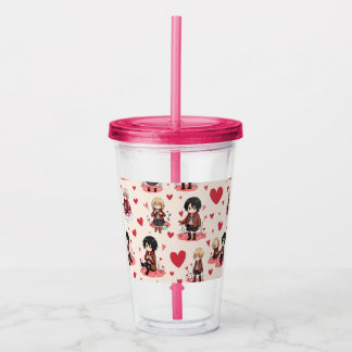 VALENTINE'S DAY ANIME CLEAR TUMBLER ACRYLTRINKBECHER