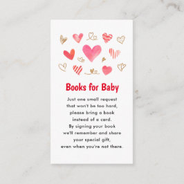 Valentines Day Baby Shower Books for Baby Begleitkarte