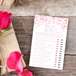 Valentine's Day Baby Shower Guess Who Game