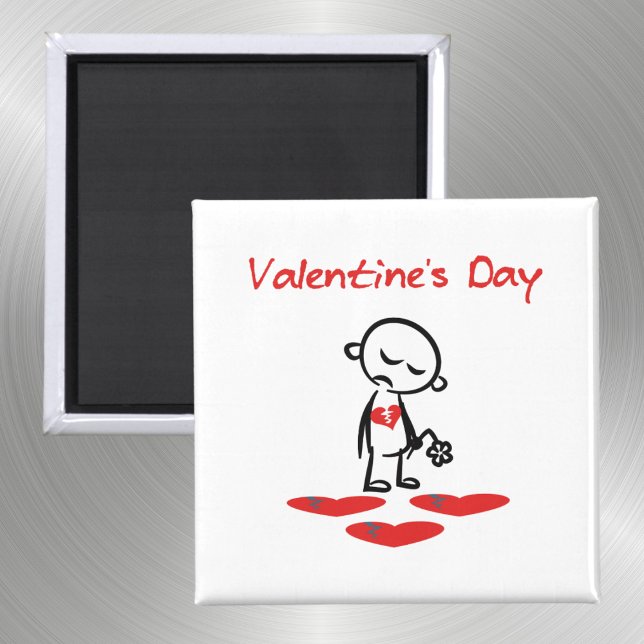 Valentine's Day Broken Heart Man Color Magnet (Von Creator hochgeladen)
